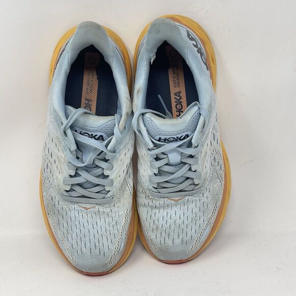 Hoka One One Clifton 8 Womens 7 Blue Mesh Running Walking Shoes Sneakers - Picture 6 of 16